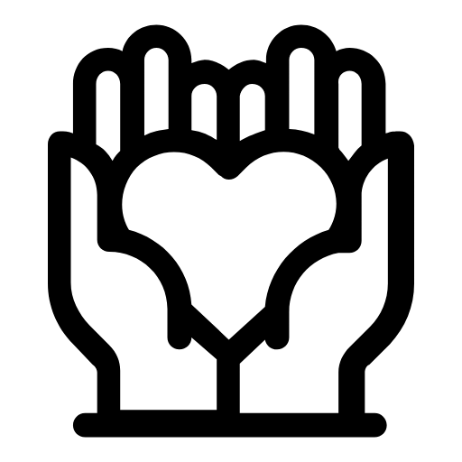 Caring hands icon