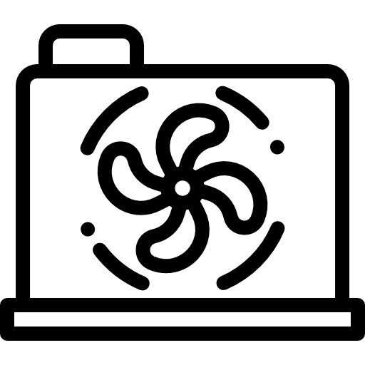Radiator with fan icon