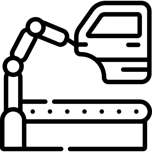 Car assembly robot icon