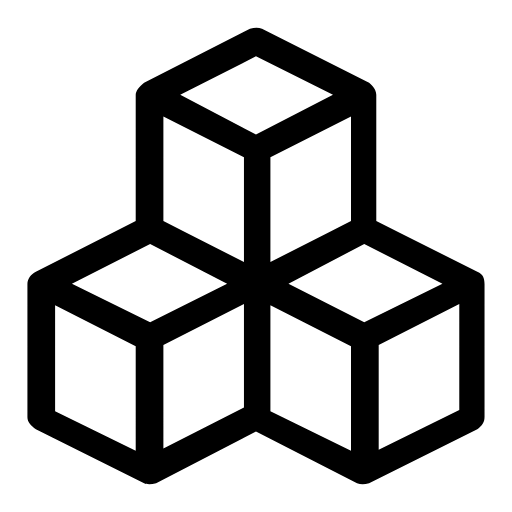 3D cubes icon