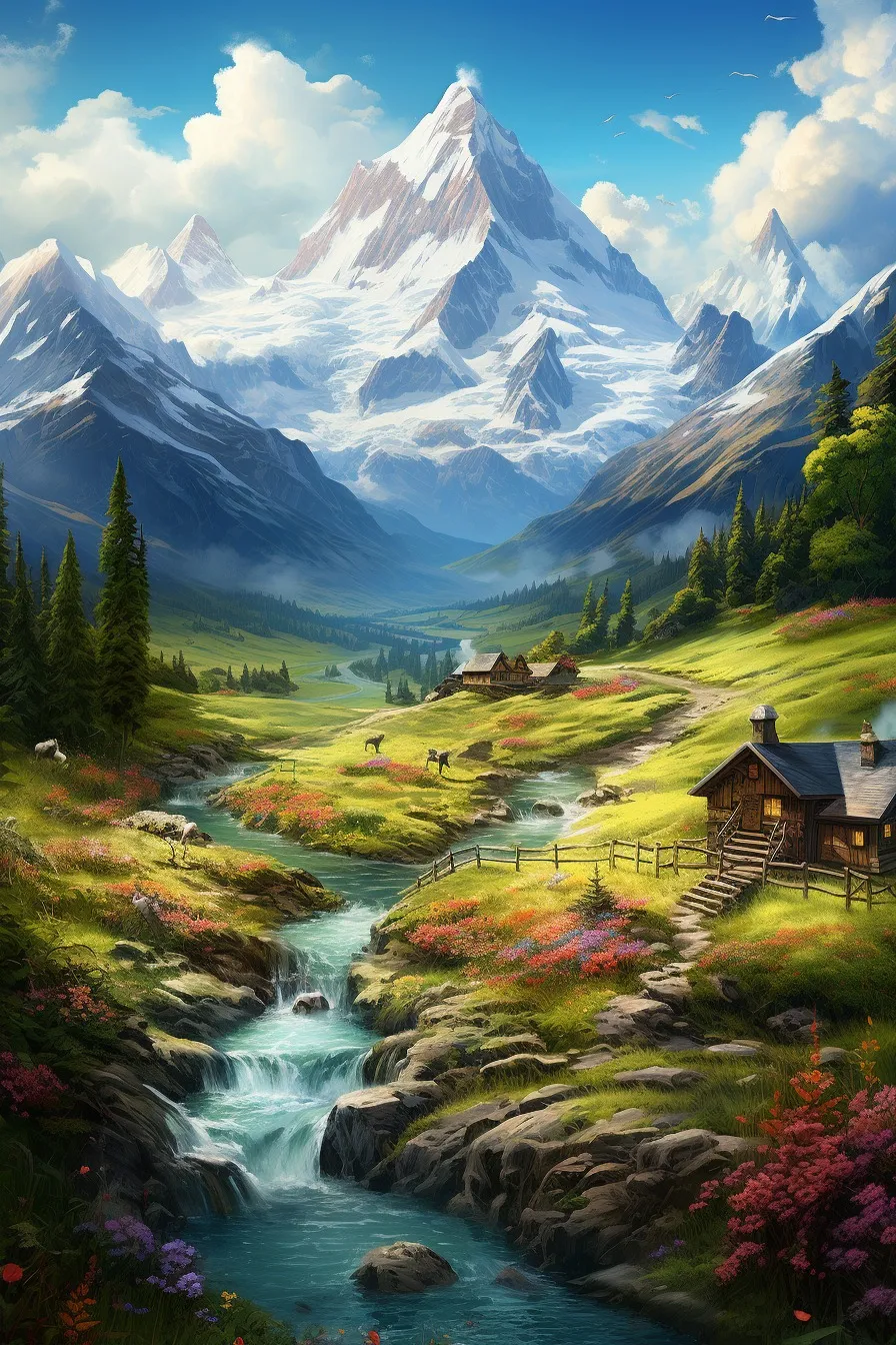 Delightful mountain landscape