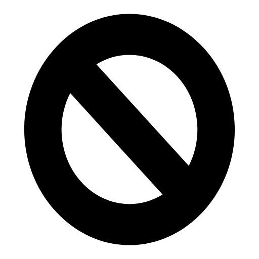 Prohibited sign icon