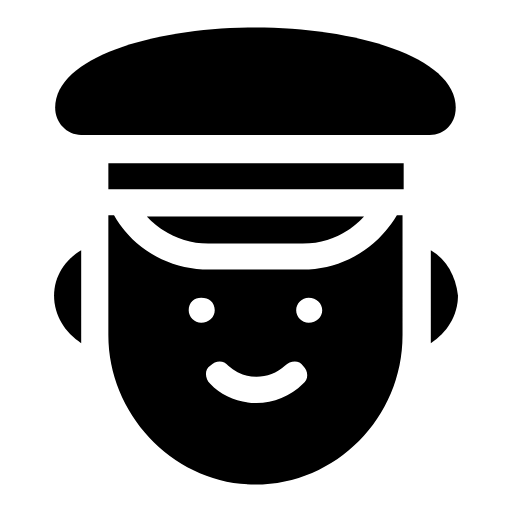 Man in a uniform cap icon