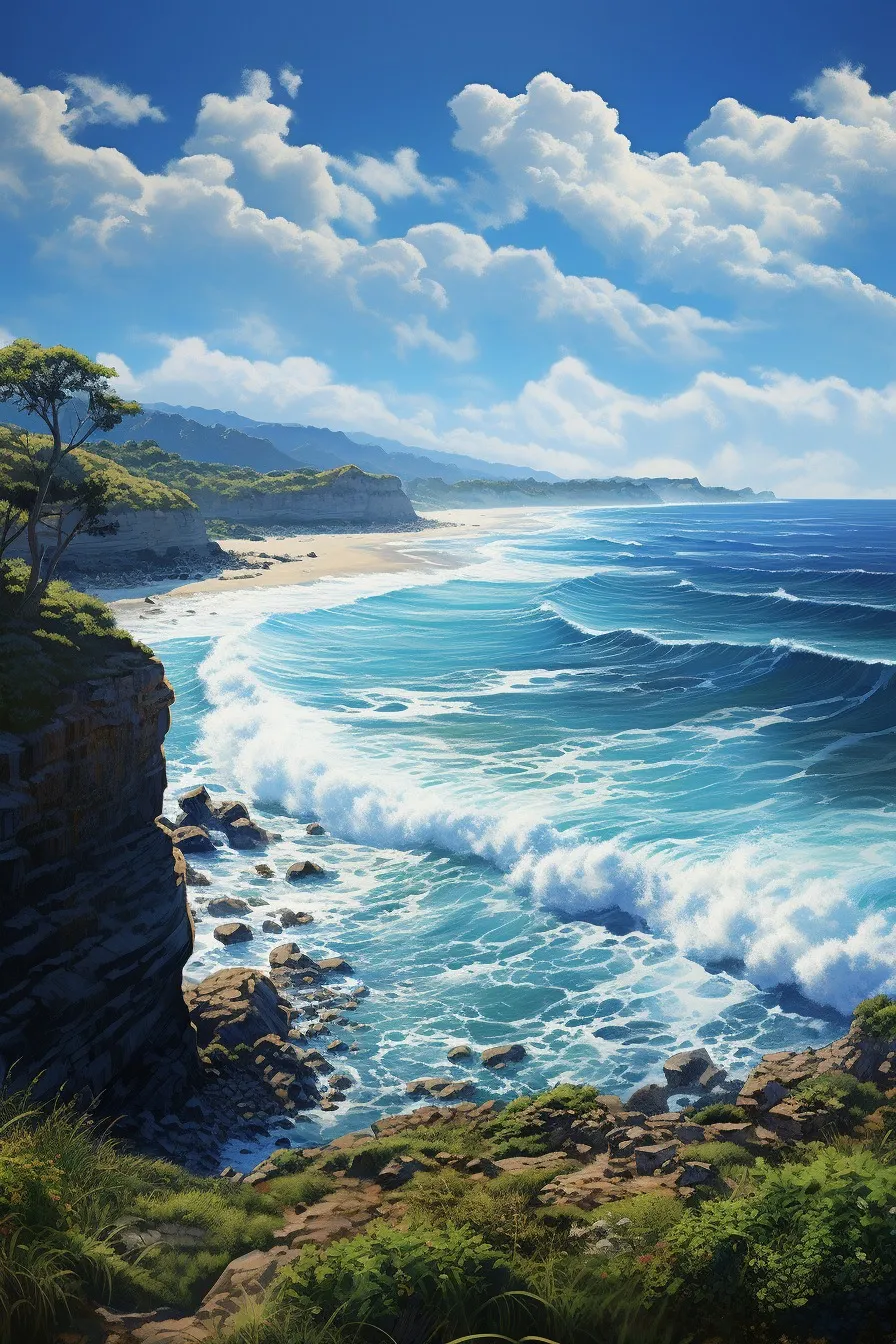 Scenic ocean bluff