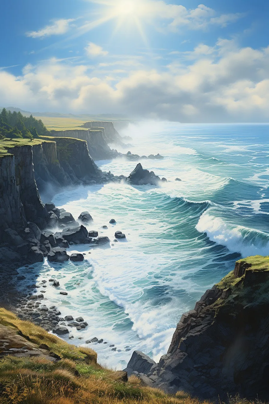 Scenic ocean bluff