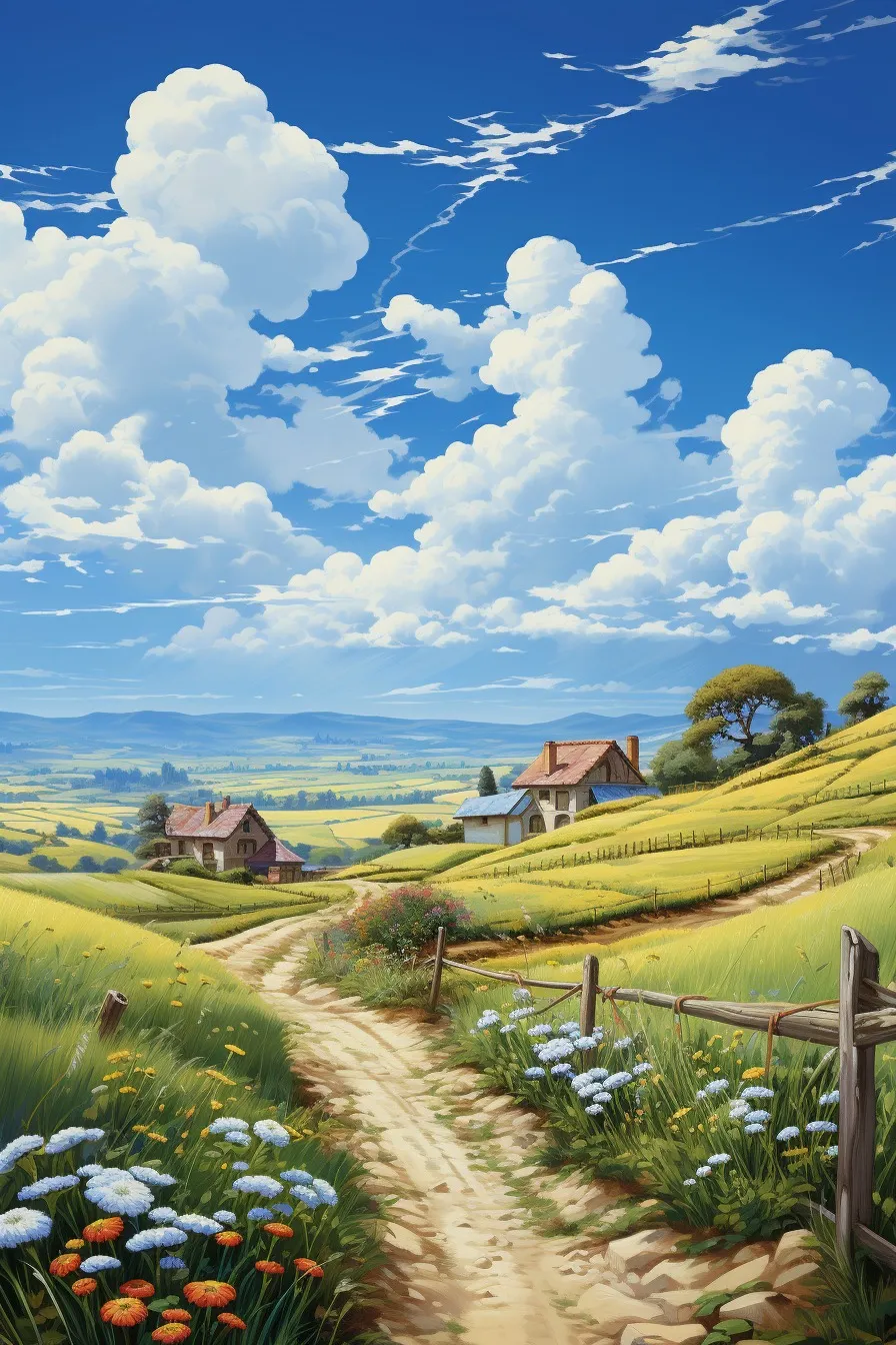 Charming countryside meadow