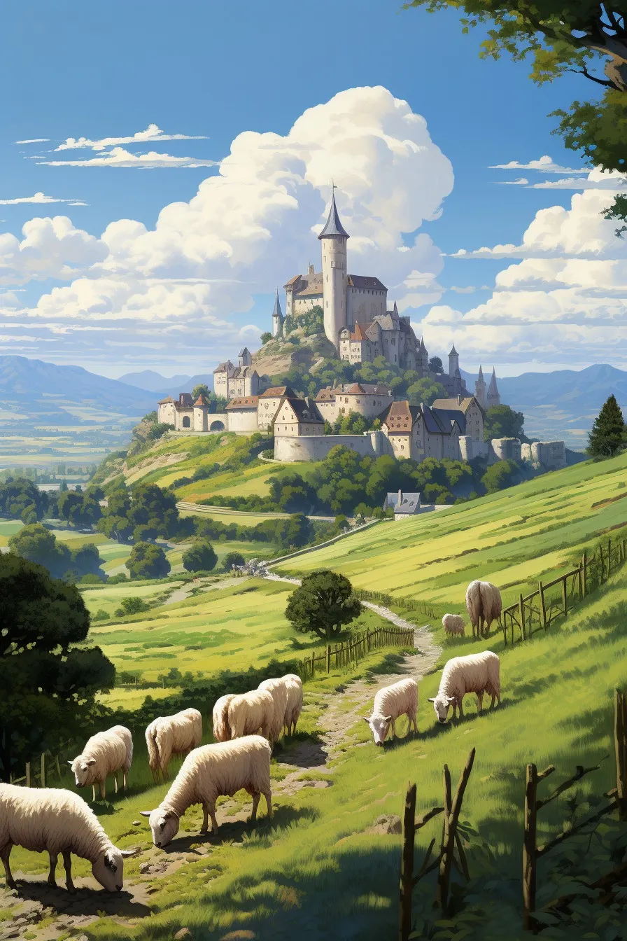 Fortress on a green hilltop