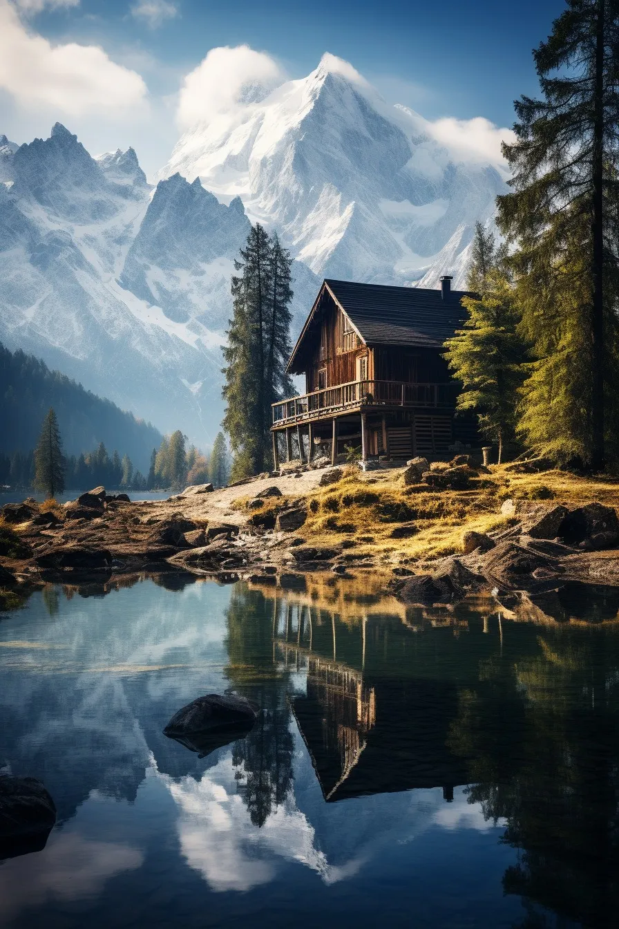 Clear alpine lake