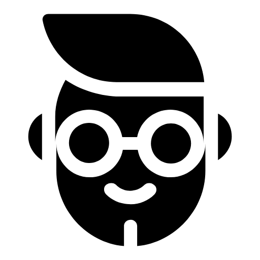 Man with glasses icon