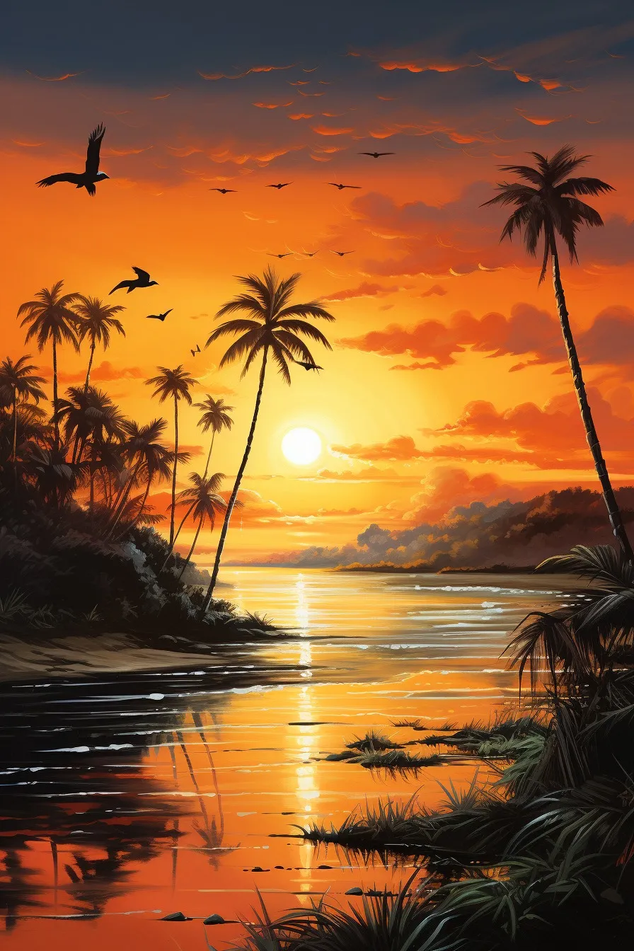 Coastal sunset