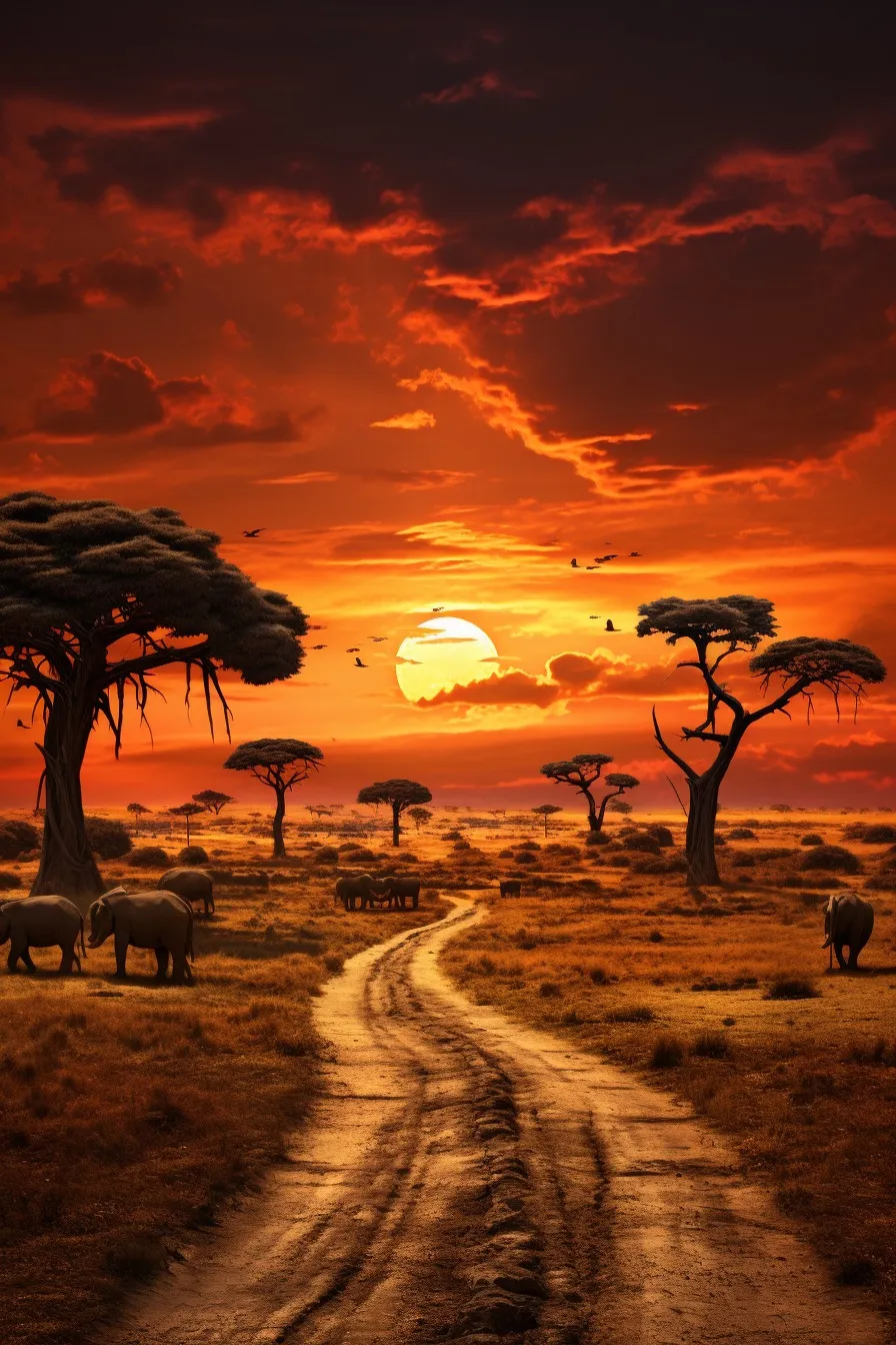 Herds on the golden savannah