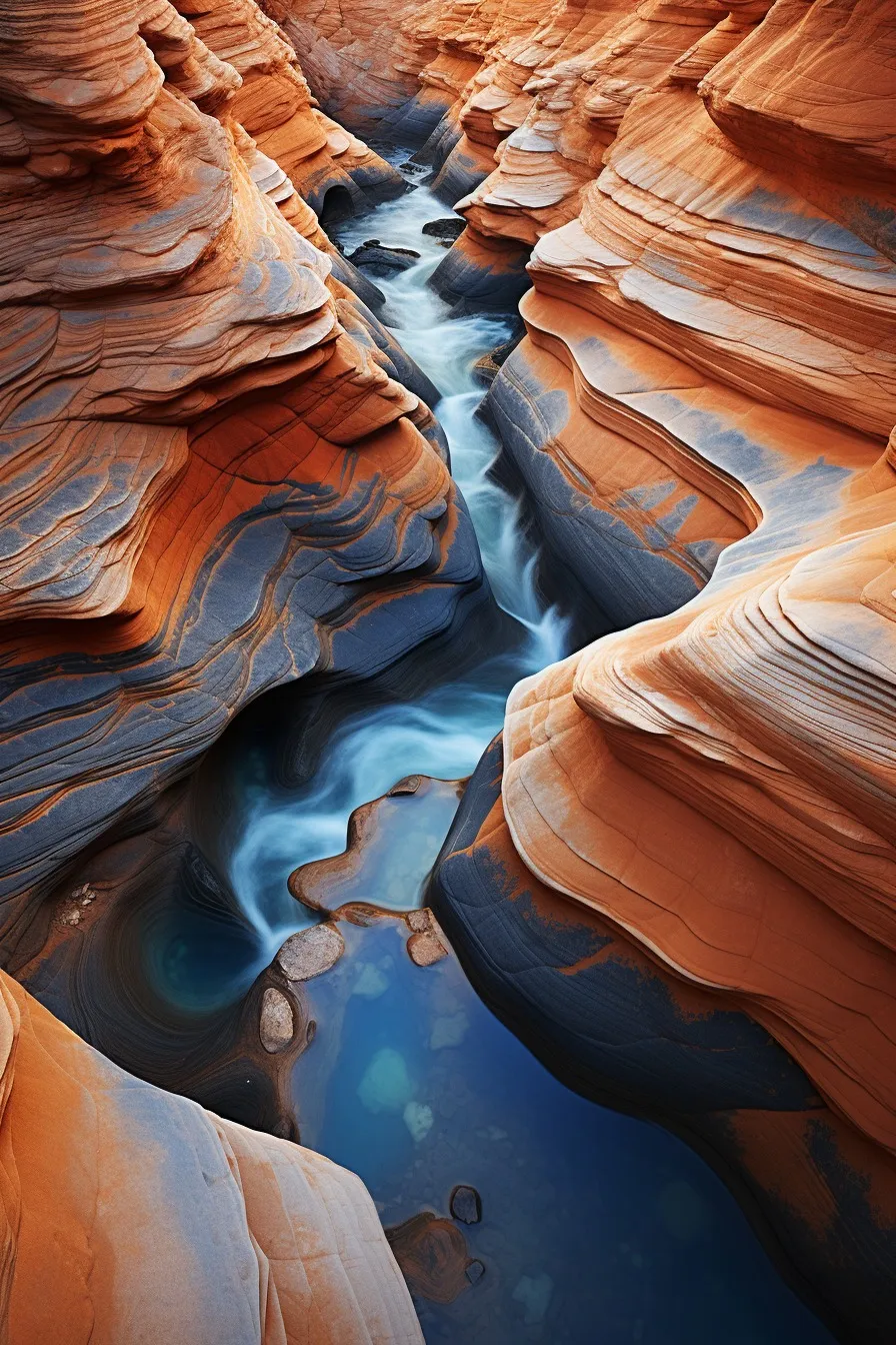 Surreal badlands rock formations