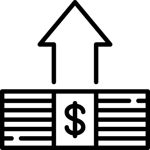 Increase income icon