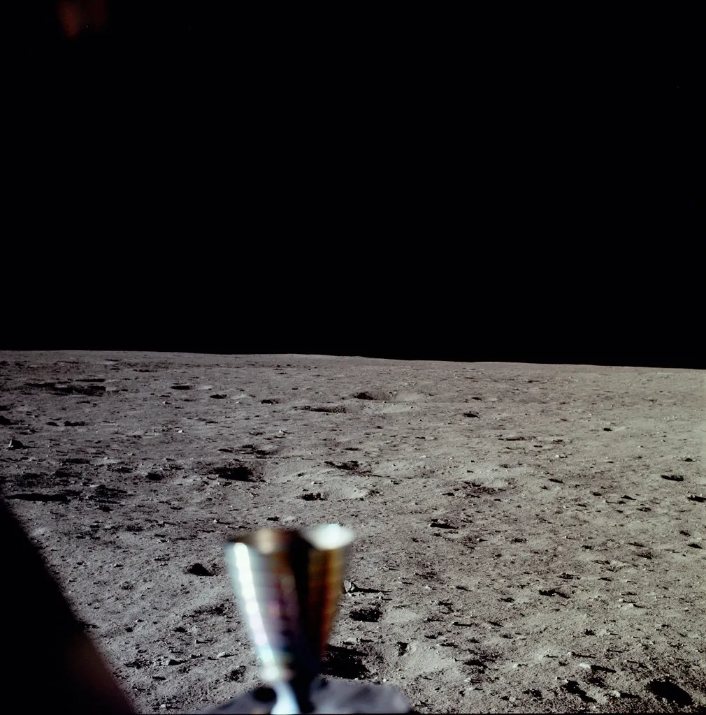First photo on the Moon after the Apollo 11 landing