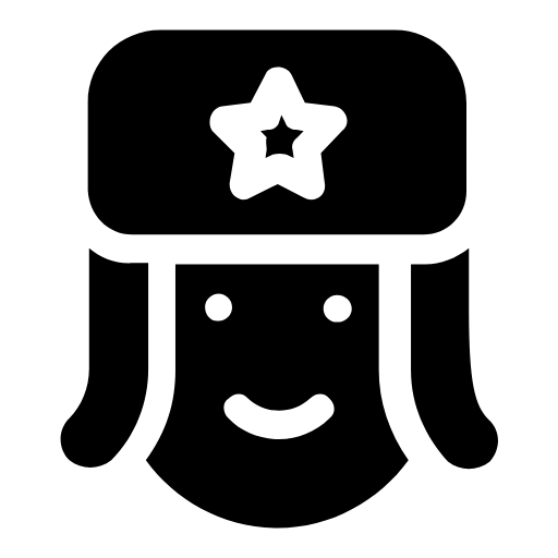 Person in a fur hat icon