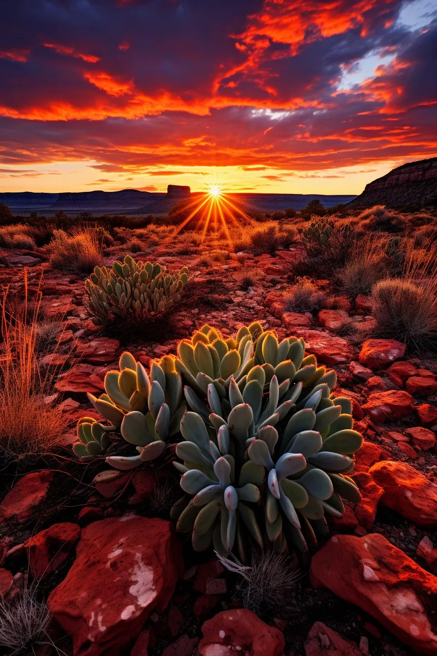 Arid desert in evening light