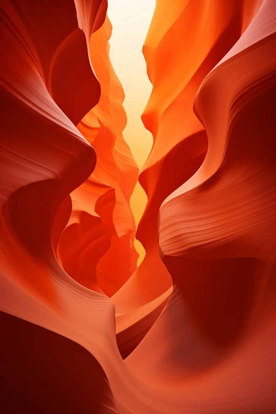 Canyon in orange dusk light