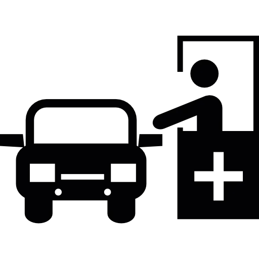 Drive-through pharmacy icon