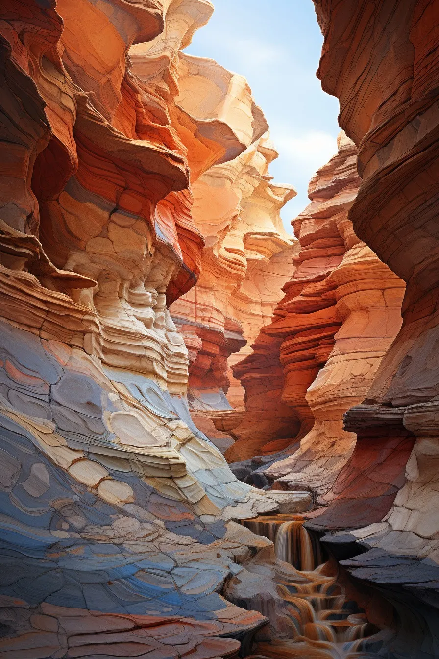 Surreal badlands rock formations