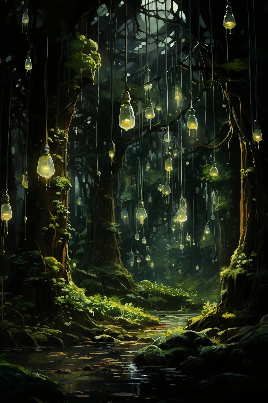 Moss-covered ancient forest