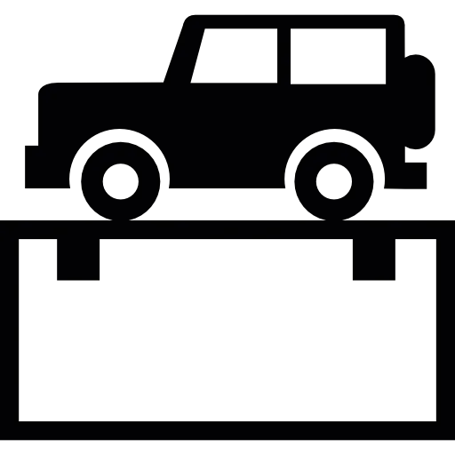 Car on a ramp icon