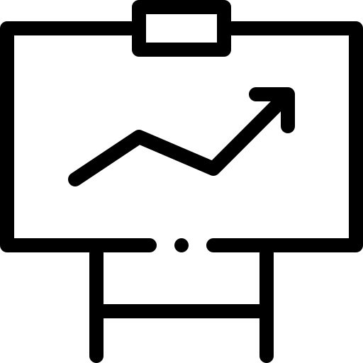 Growth presentation icon