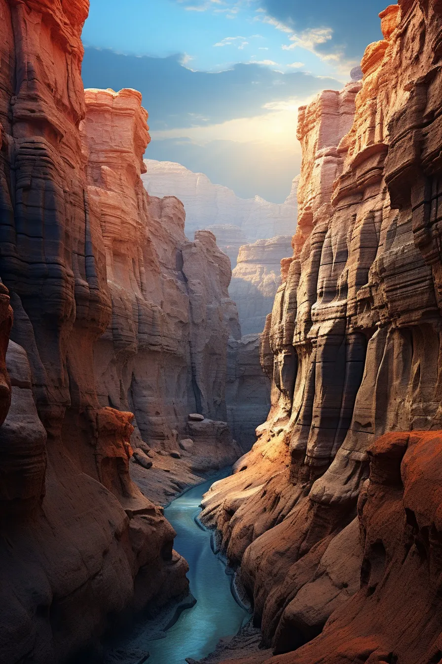 Surreal badlands rock formations