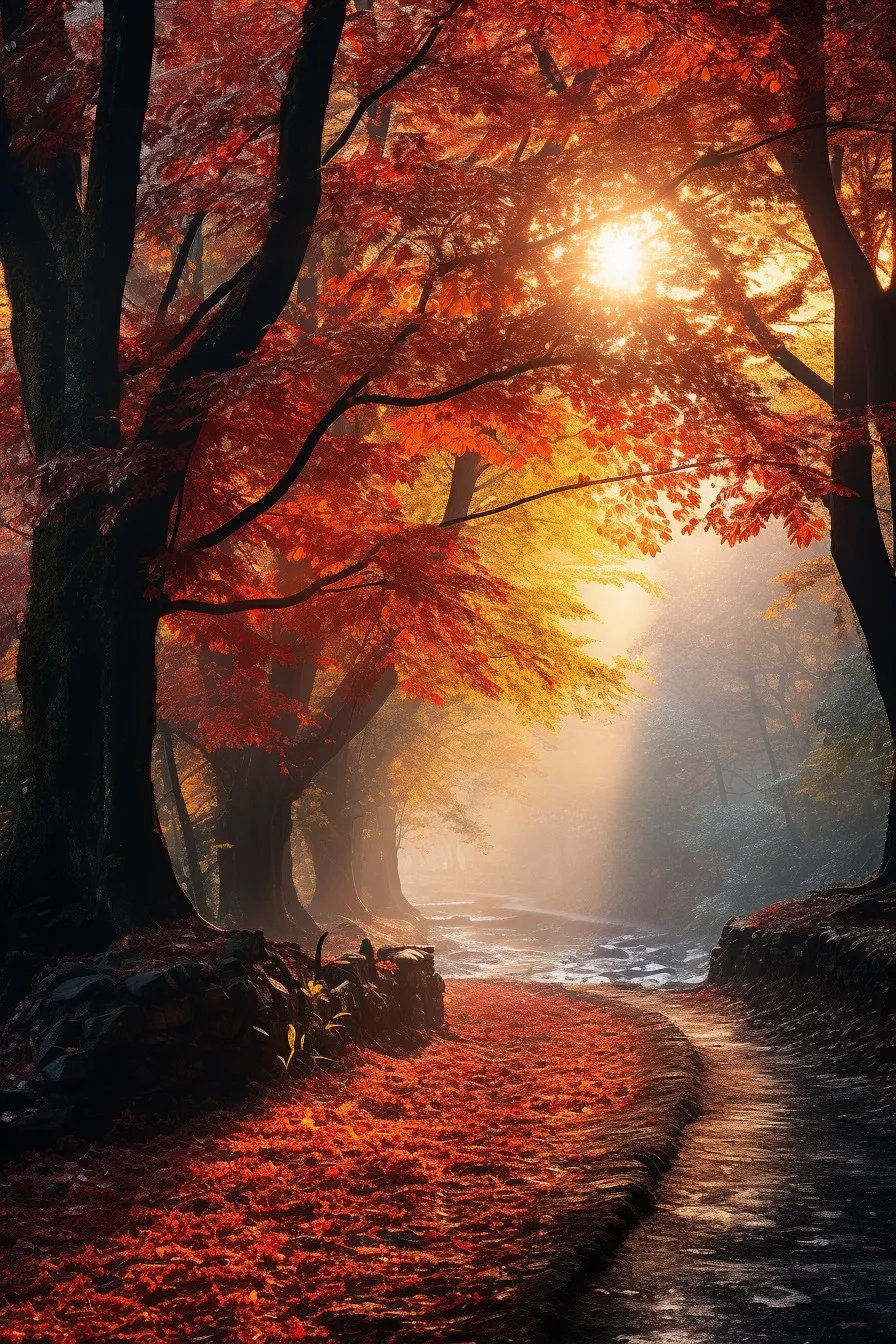 Autumn forest colours