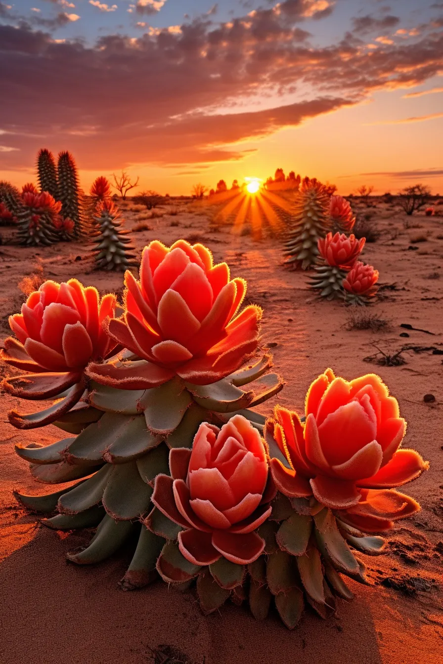 Arid desert in evening light