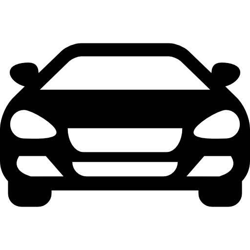 Sports car front icon