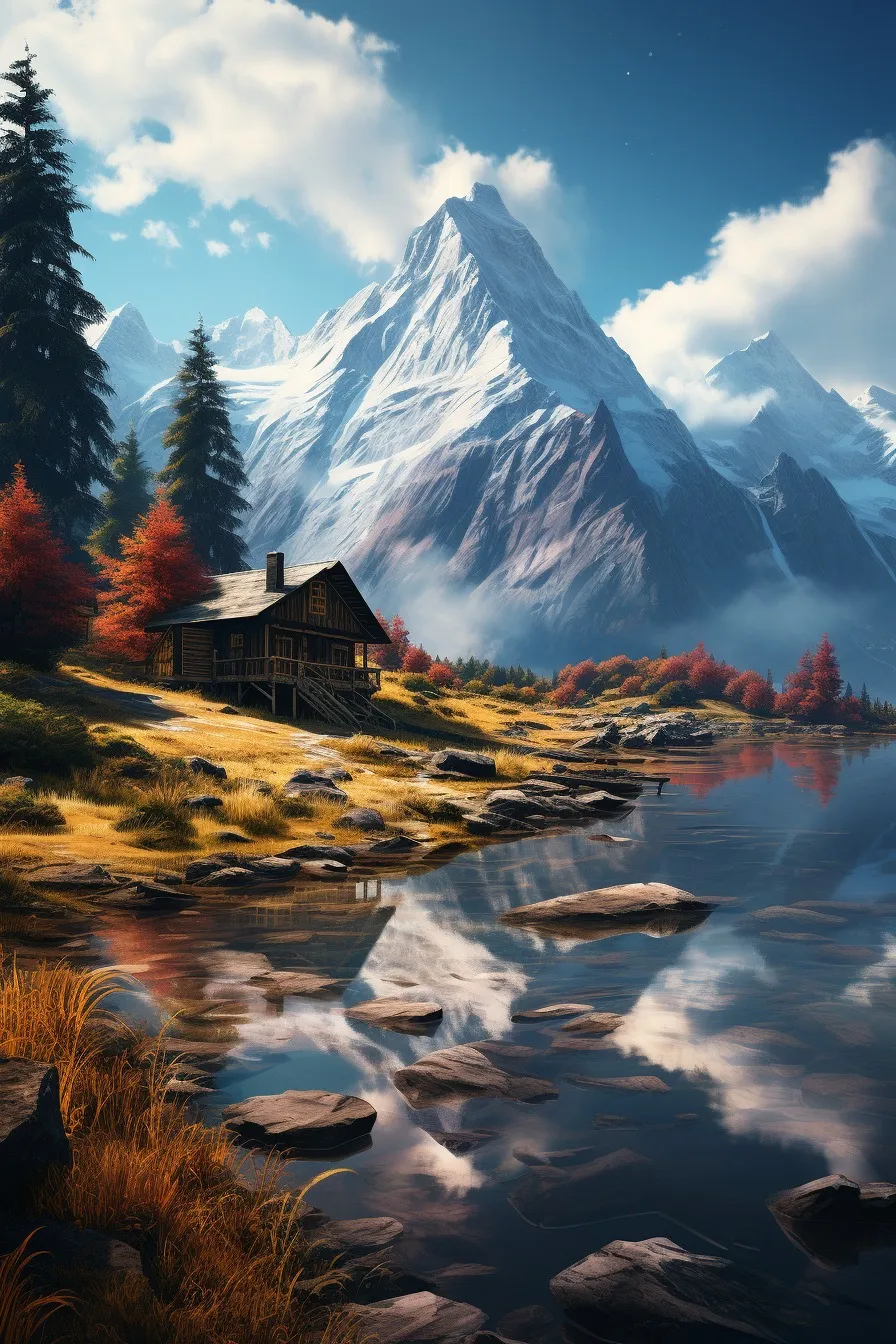 Clear alpine lake