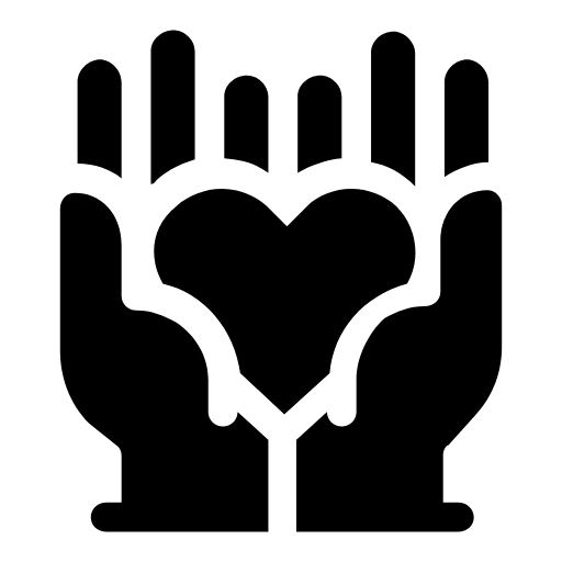 Caring hands icon