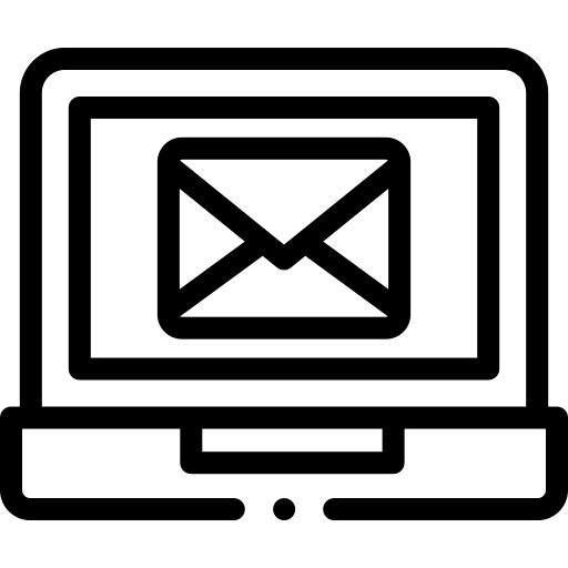 Email on a laptop icon