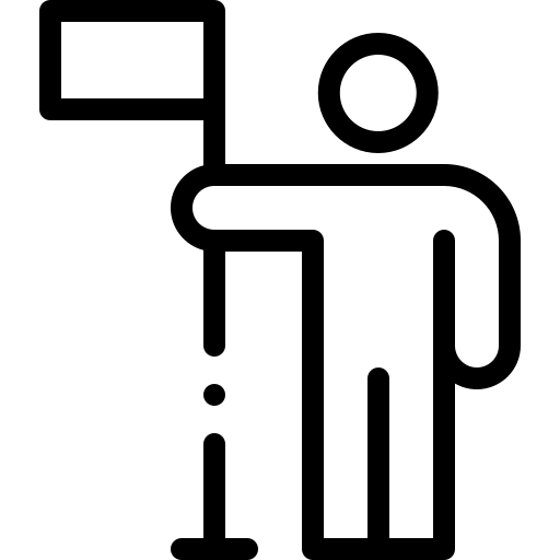 Leader with a flag icon