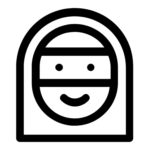 Woman in a headscarf icon