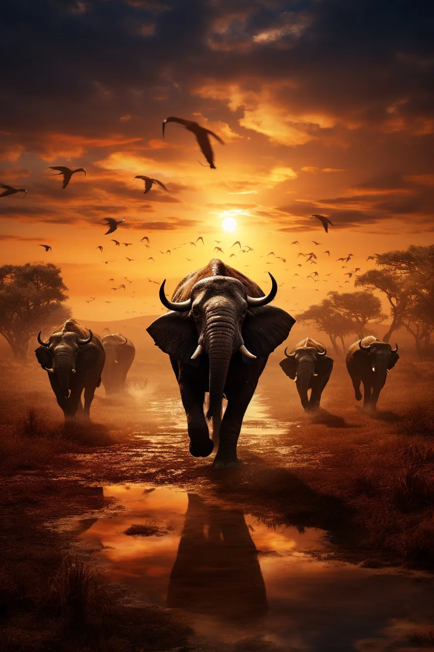 Herds on the golden savannah