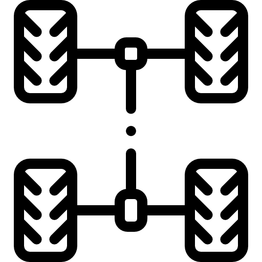 Car chassis and axles icon