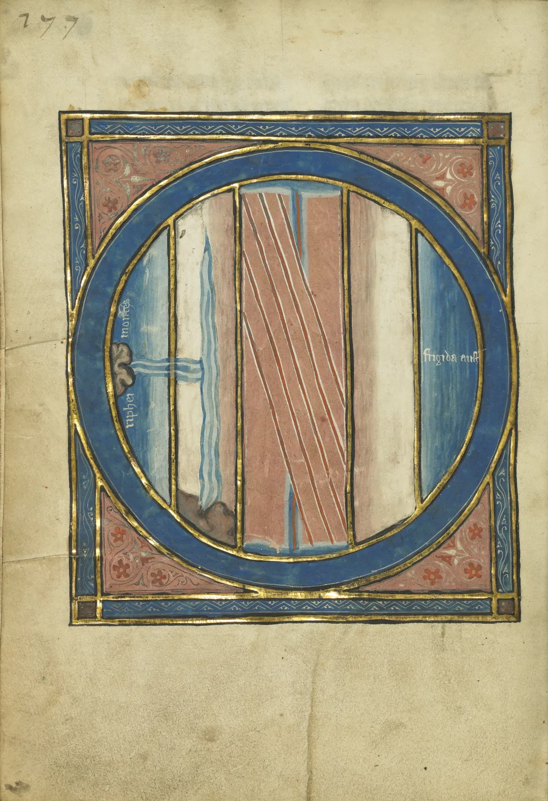 Medieval zonal world map, about 1277
