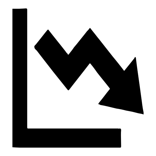 Downward trend icon
