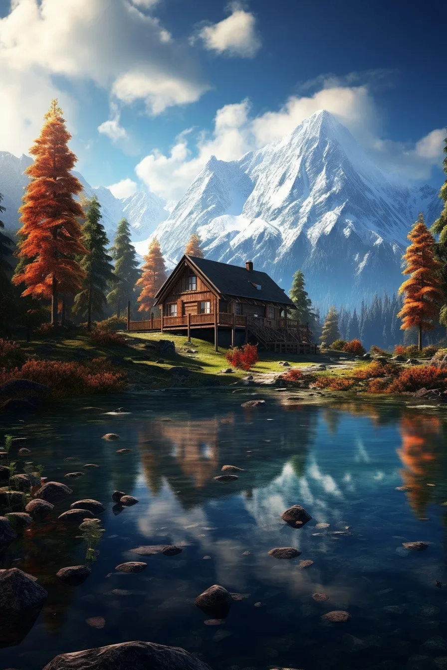 Clear alpine lake