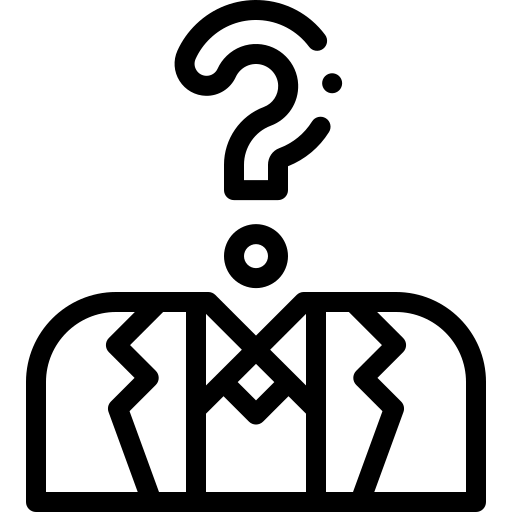 Uncertain businessman icon