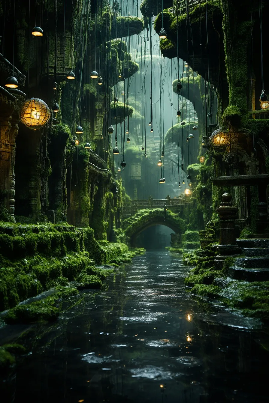 Moss-covered ancient forest