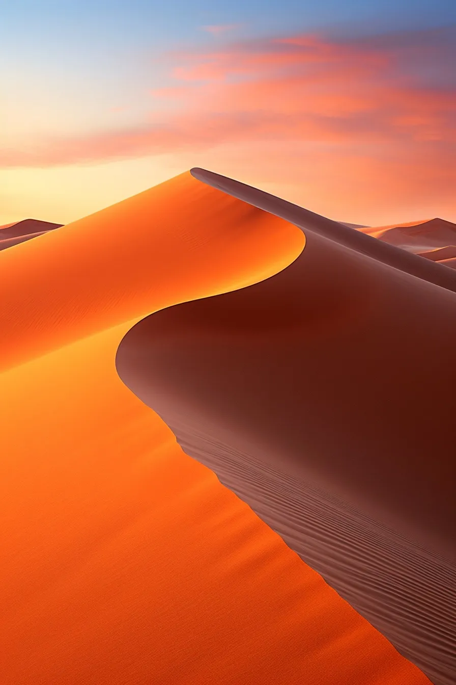 Sand dunes at twilight