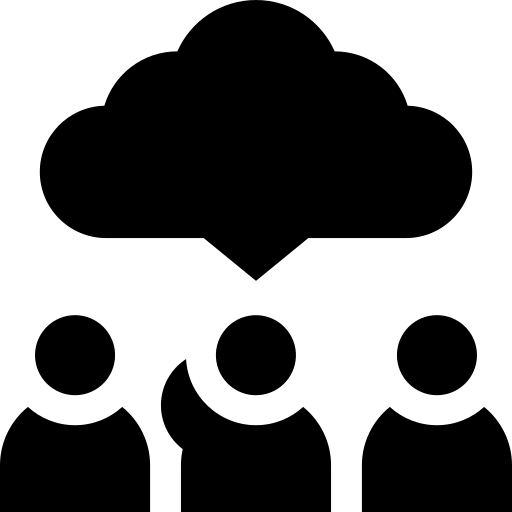 Cloud collaboration icon