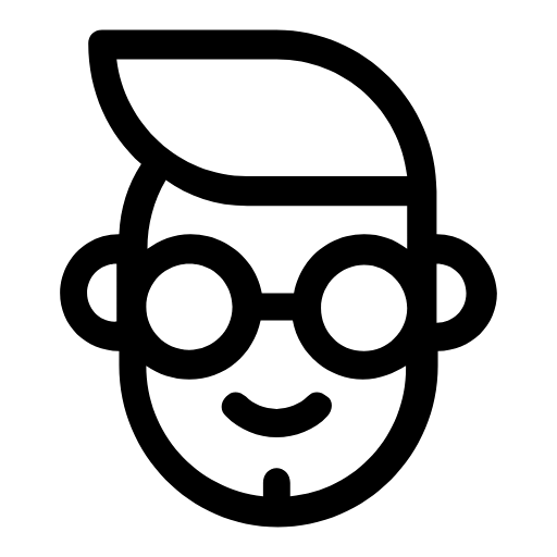 Man with glasses icon