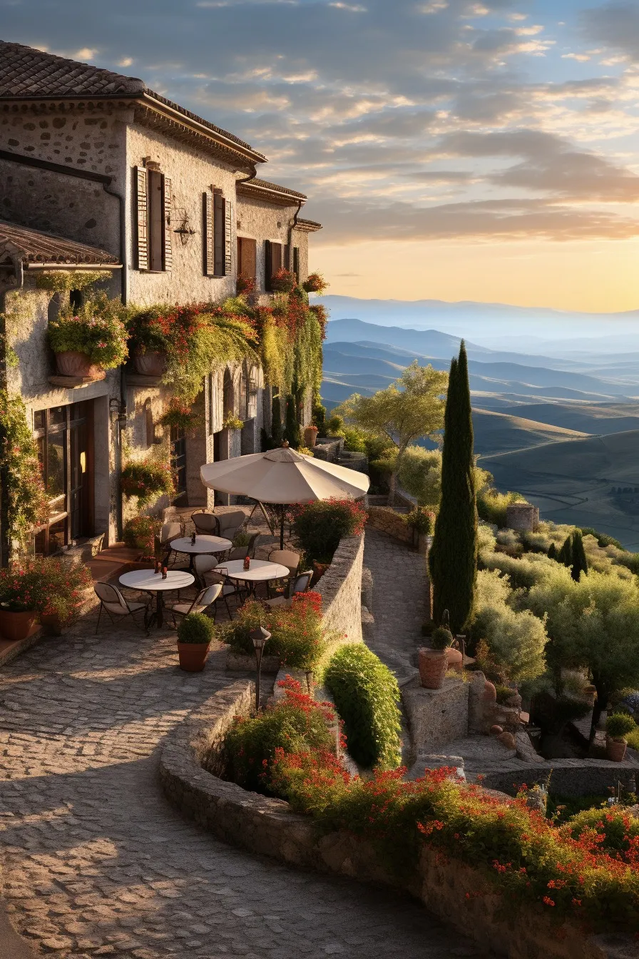 Italian hillside village