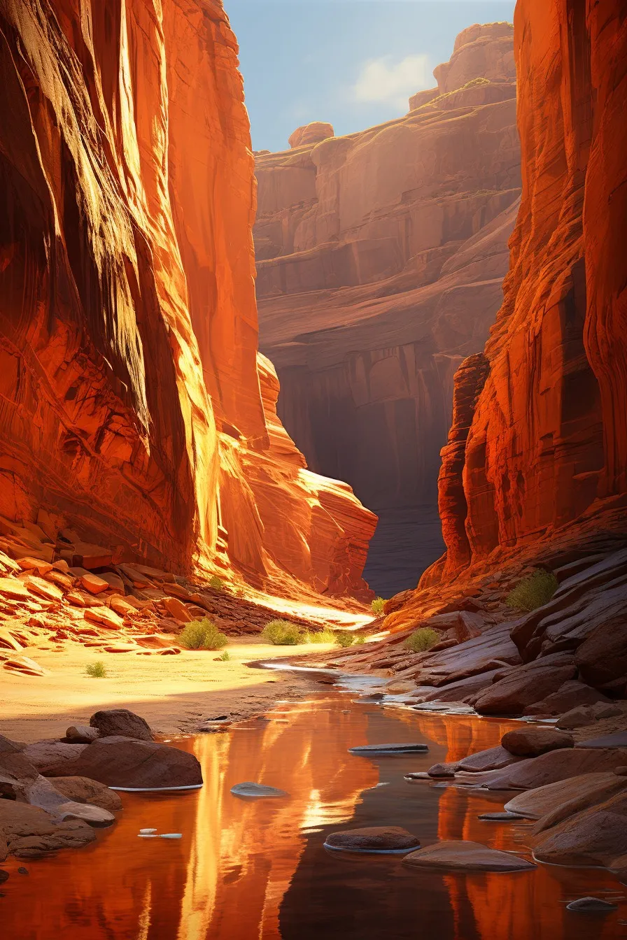 Sunny canyon cliffs