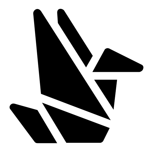 Origami bird icon