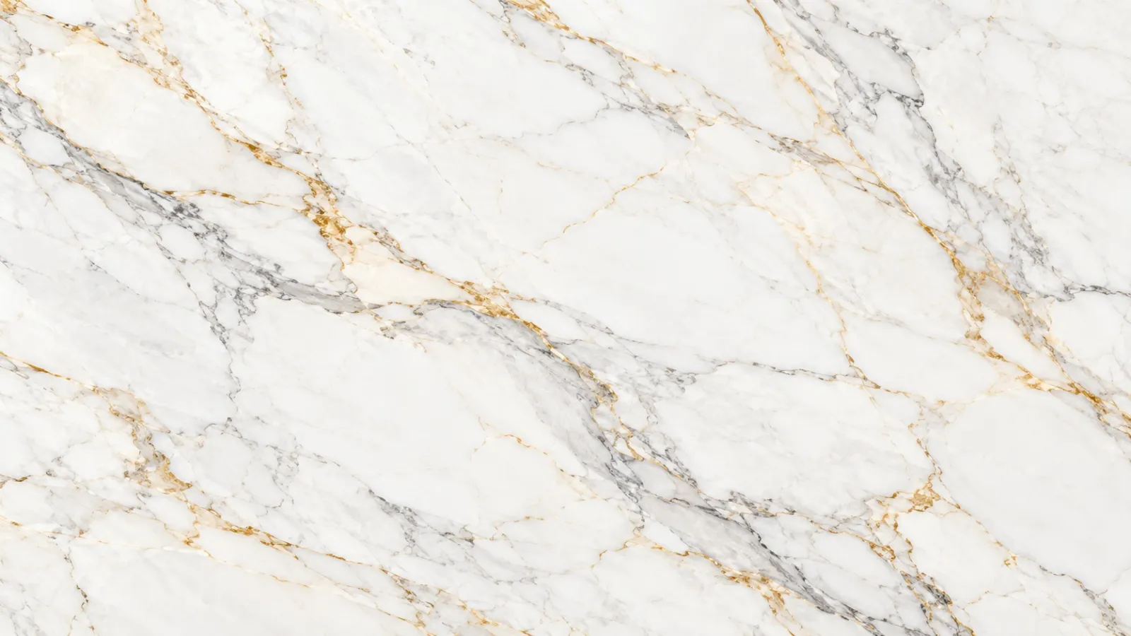 White marble with grey and gold veins