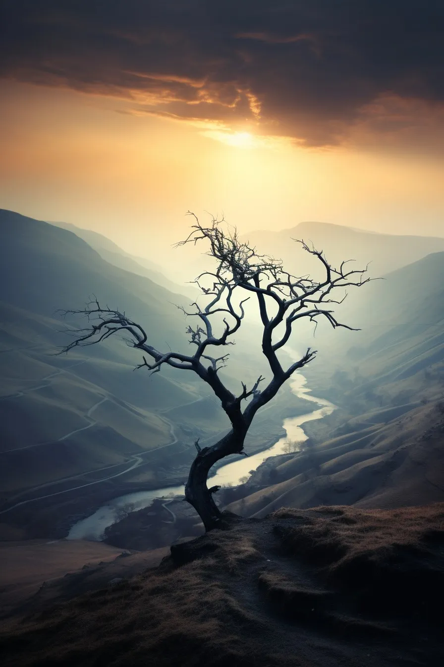 Fog-covered moors